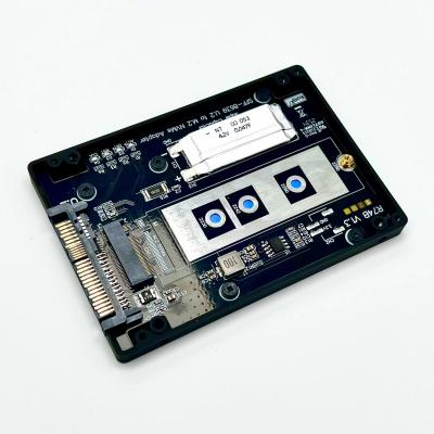 PCIe 5.0 U.2 SFF 8639 Male to M.2 M-key NVMe SSD Adapter with NEC 0.047F Supercapacitor