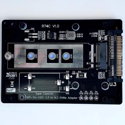 PCIe 4.0 U.3 SFF-TA-1001 to M.2 M-key NVMe SSD Adapter with Enclosure