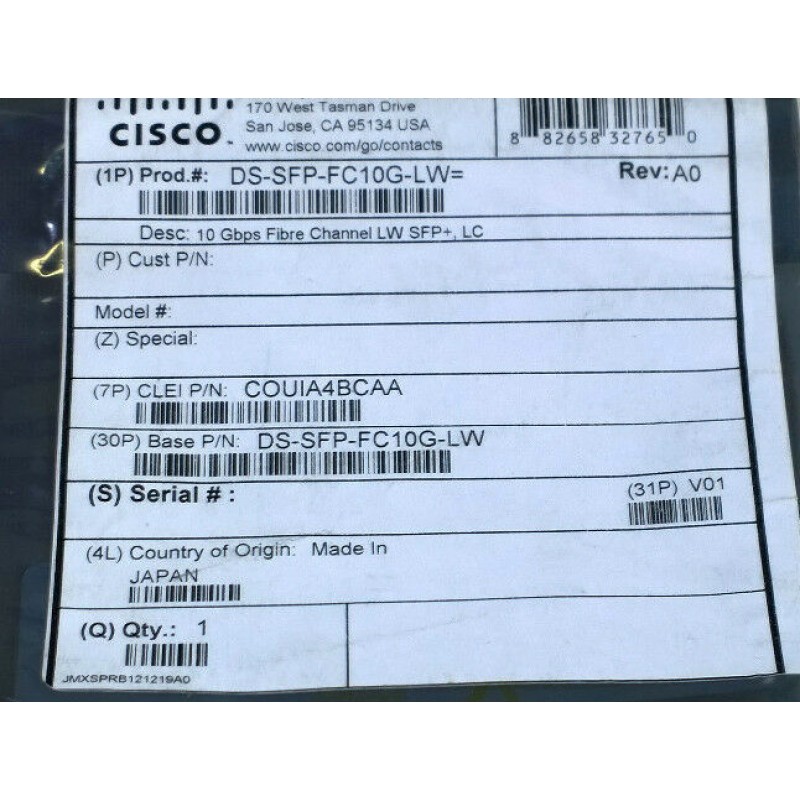 Genuine Cisco DS-SFP-FC10G-LW