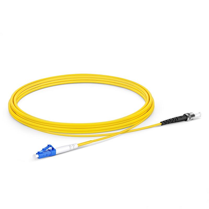 Cordon fibre optique jaune duplex SC-LC 9/125µ longueur 3m POUYET
