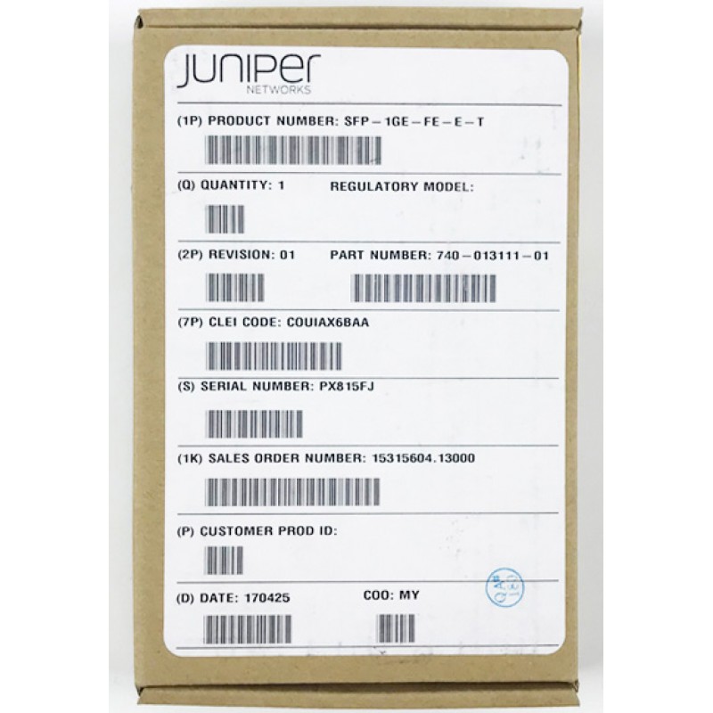 Genuine Juniper SFP-1GE-FE-E-T